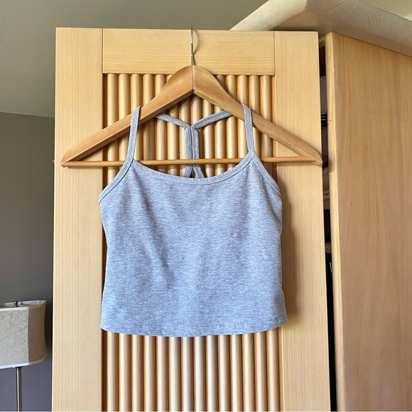 Beyond Yoga Spacedye Slim Racerback Cropped Tank Wild Wisteria lavender grey - Picture 4 of 9